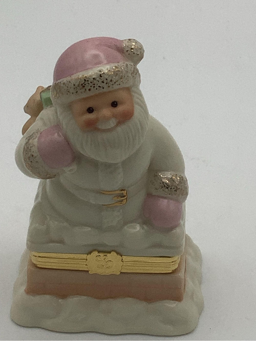 Lenox Treasures Ivory and Gold Santa's Special Delivery Treasure Box
